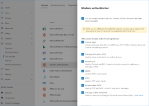 Deprecation of basic authentication in Microsoft 365