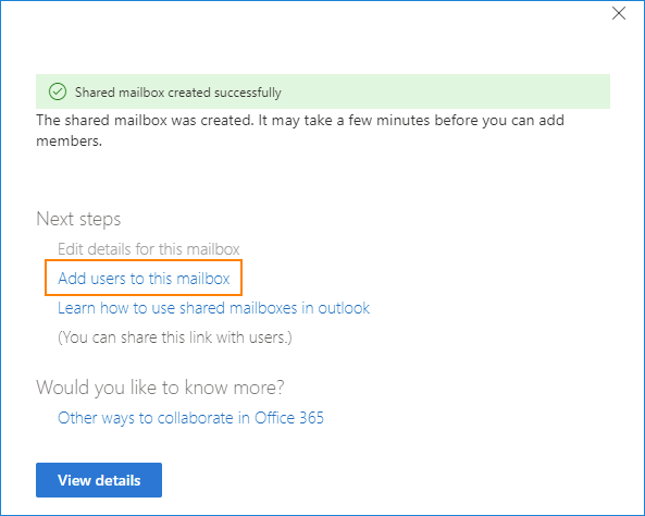 Add users to shared mailbox