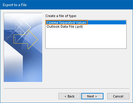 Export contacts to CSV