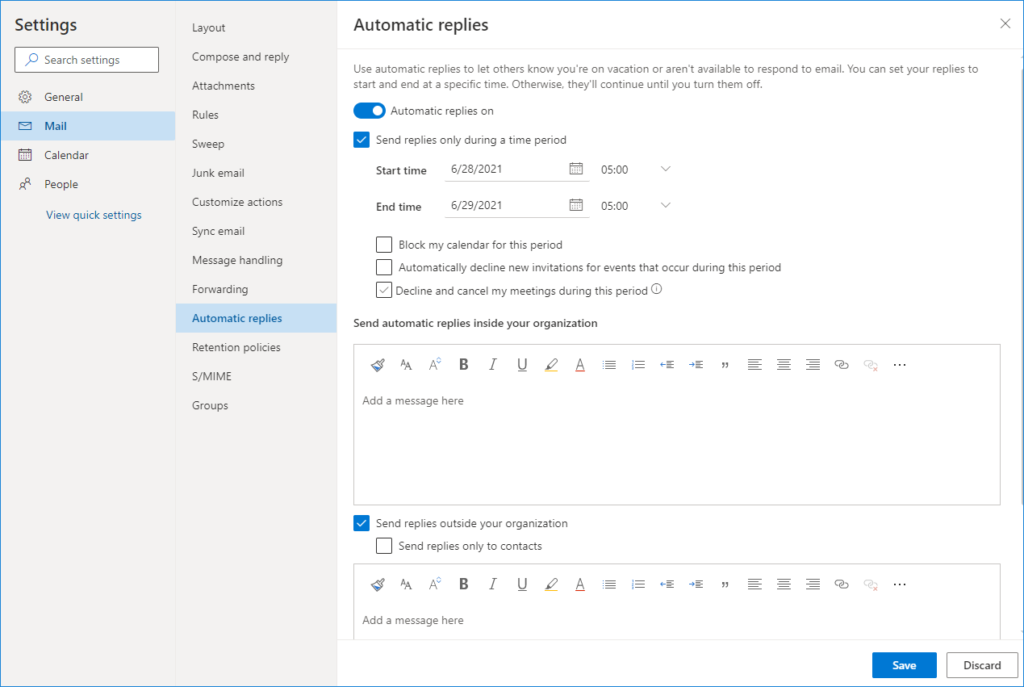 How To Set Up Out Of Office Messages In Outlook Protips