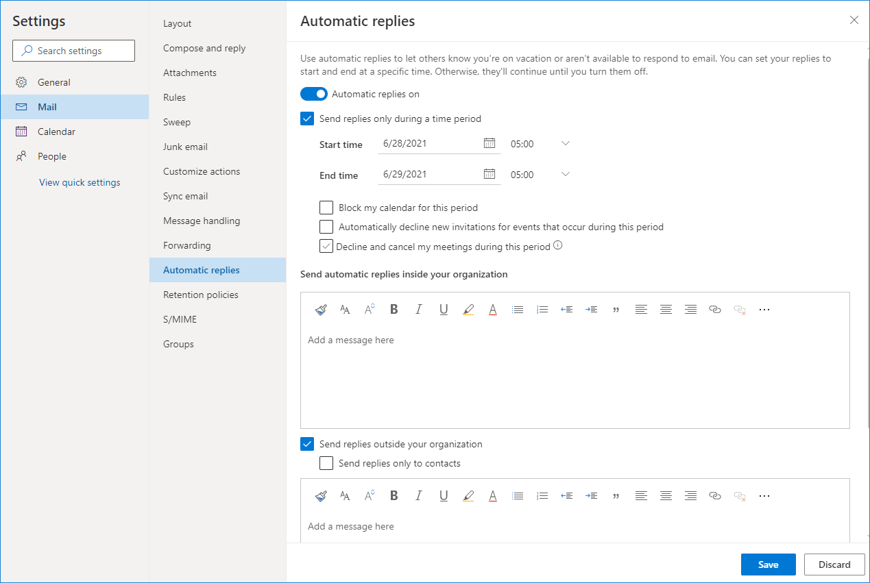 How To Set Out Of Office In Outlook Lasopalarge