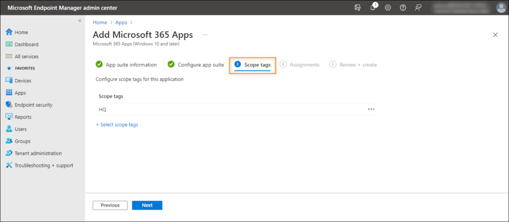 Limit access to policy with scope tags