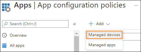 Choosing app configuration policy mode in Intune