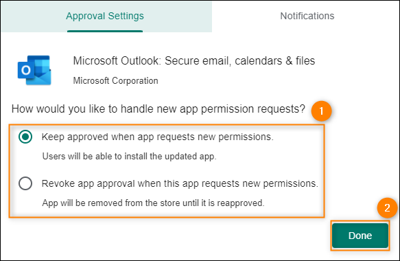 Choose how to handle new permission requests