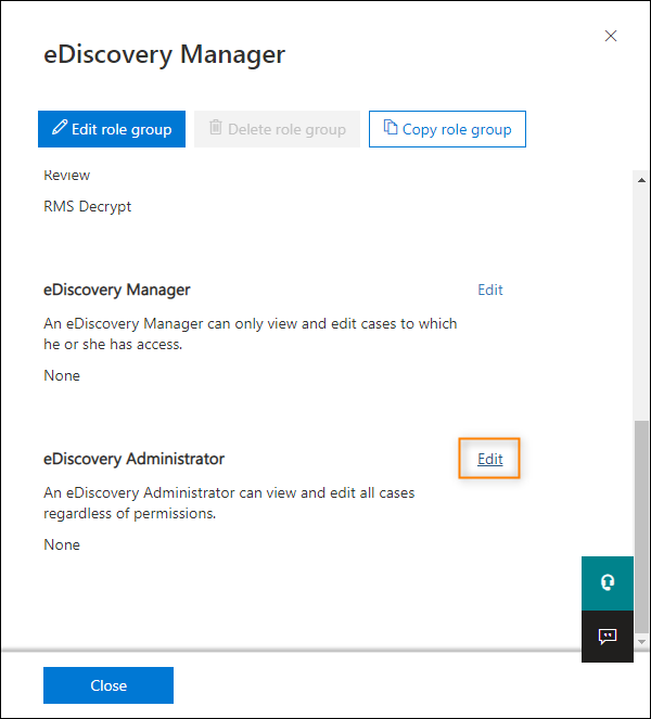 Adding an eDiscovery Administrator