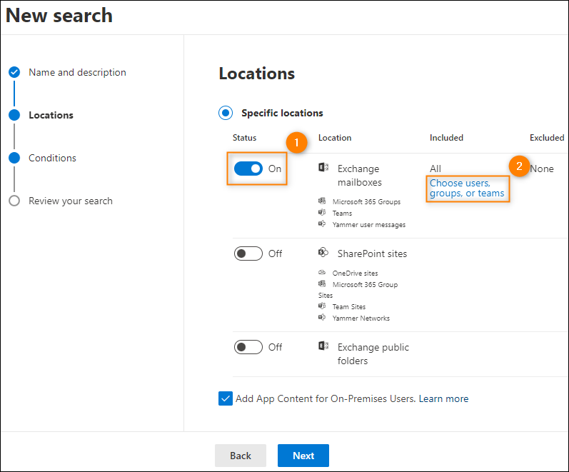 Configuring content search query