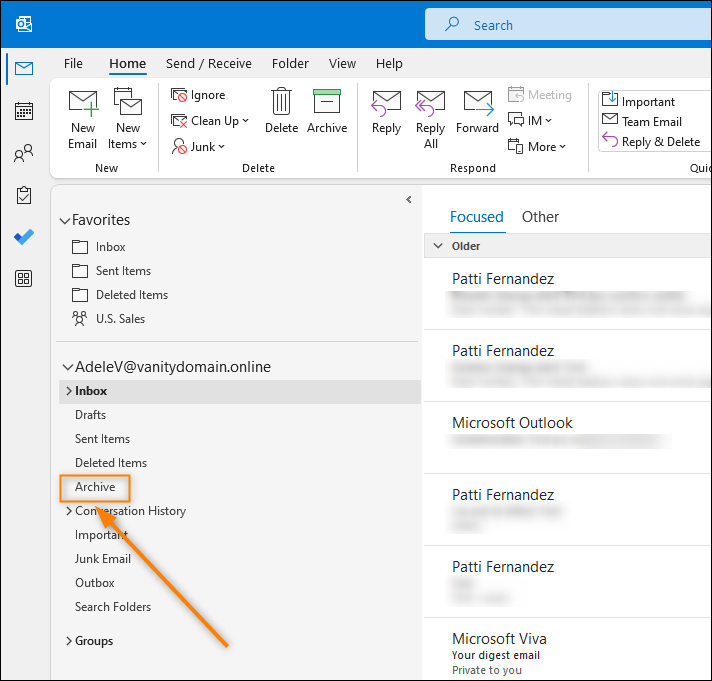 What is the archive mailbox - the Archive folder in Outlook.