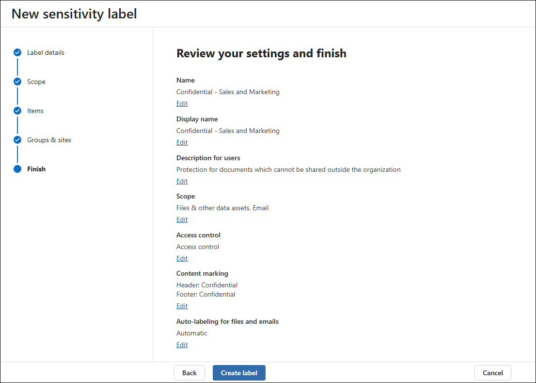 Settings review.