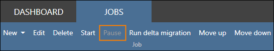 Pausing an Exchange migration job in CodeTwo Exchange Migration