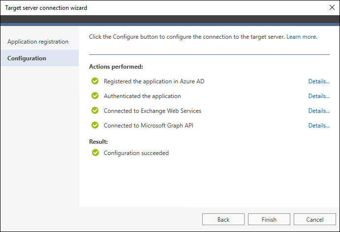 CodeTwo Office 365 Migration has successfully connected to target Microsoft 365