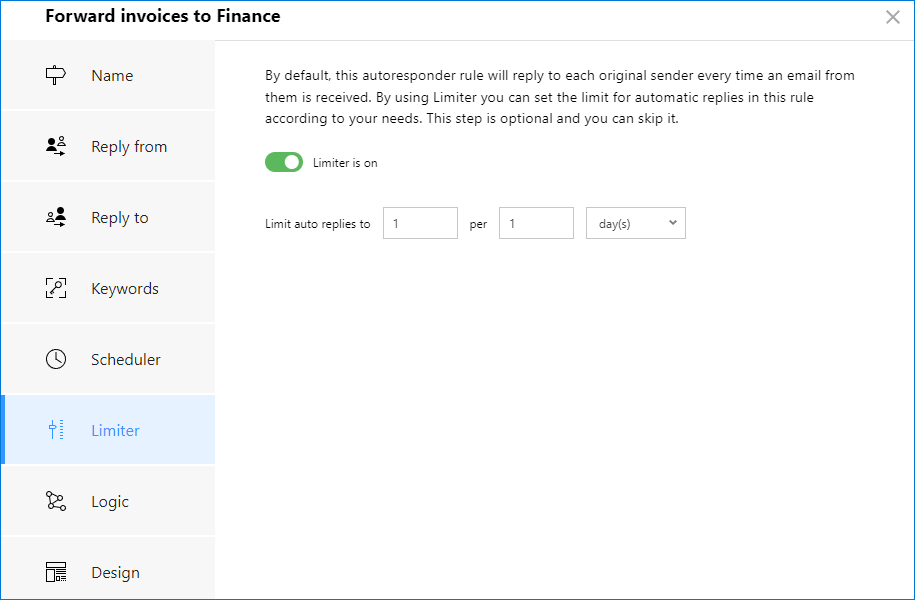 CodeTwo 365 - Autoresponder rule limiter