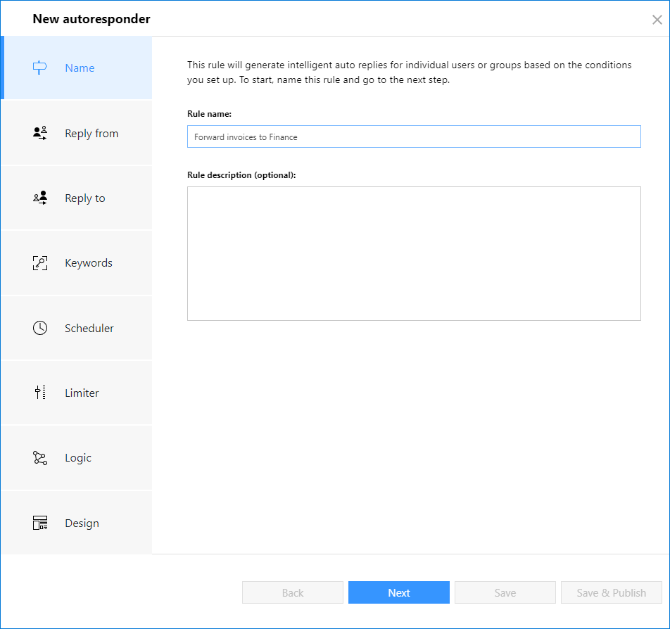 CodeTwo 365 - name the autoforwarding rule