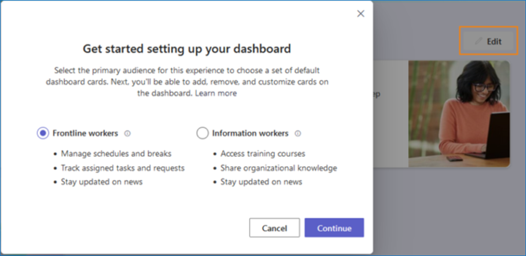 Edit cards in Viva Connections