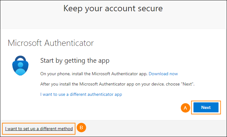 The wizard to set up MFA for an end user in Microsoft 365 - available options