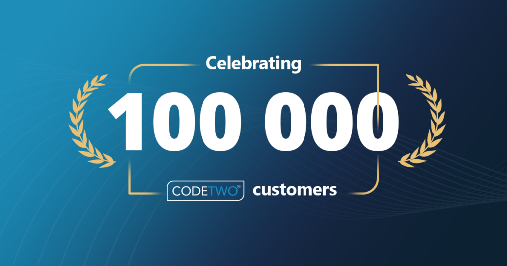 100,000+ organizations use CodeTwo software