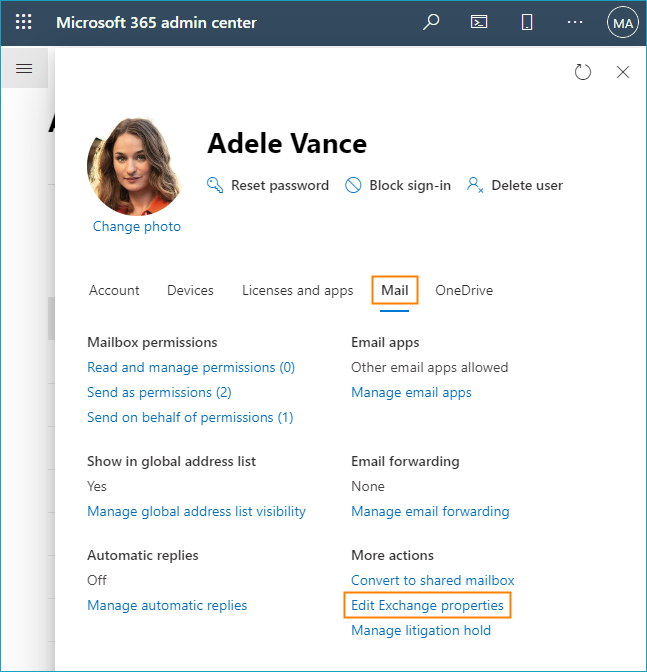 Set up custom attributes in Office 365 03