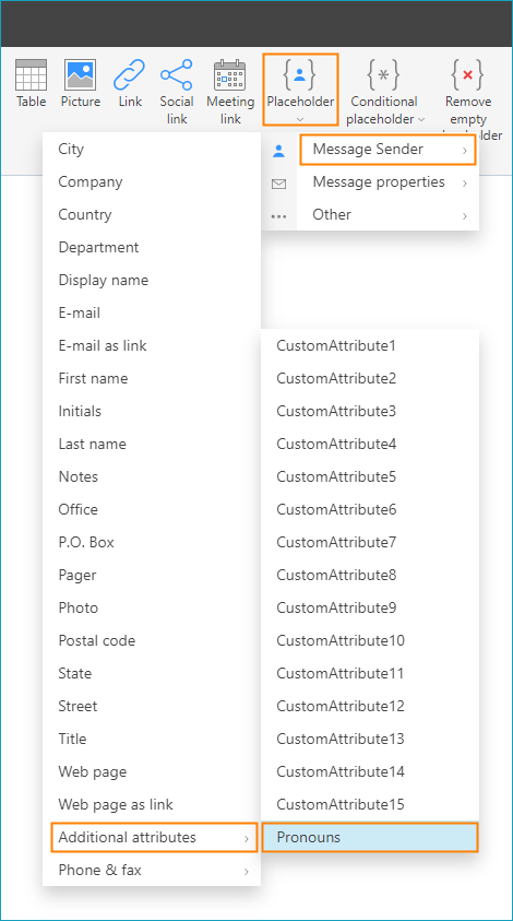 Adding new CodeTwo custom attributes