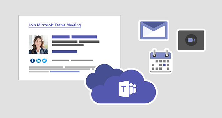 Add a signature to a Teams meeting request