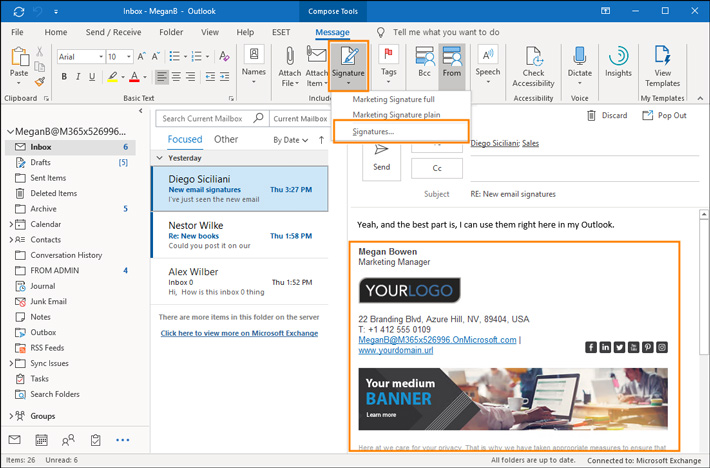 CodeTwo signatures added directly in Outlook & new signature modes