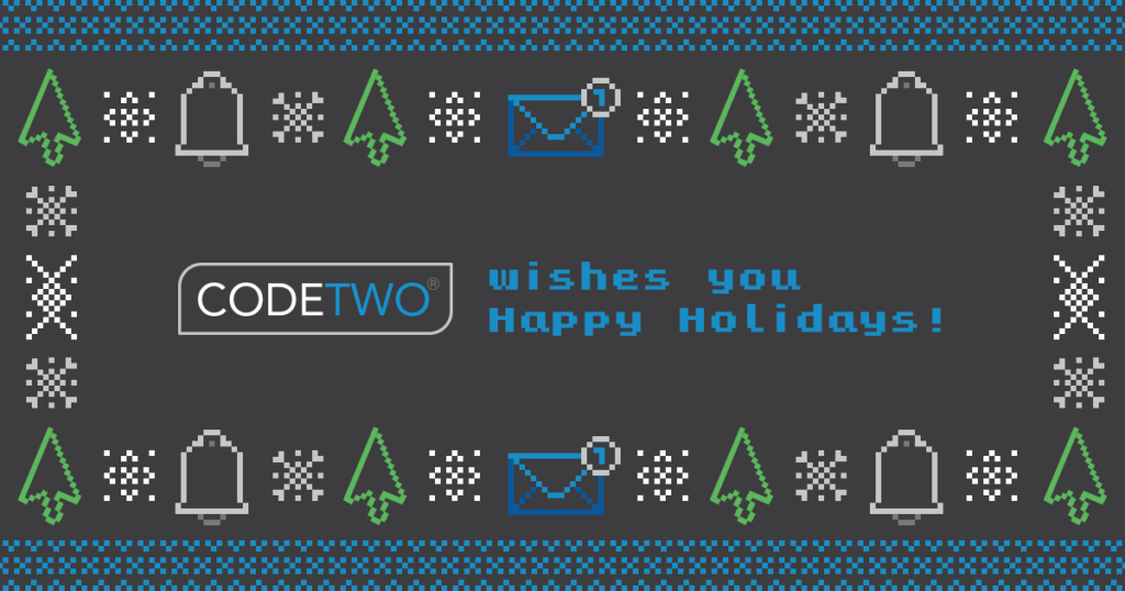 Best Winter Holiday wishes from CodeTwo