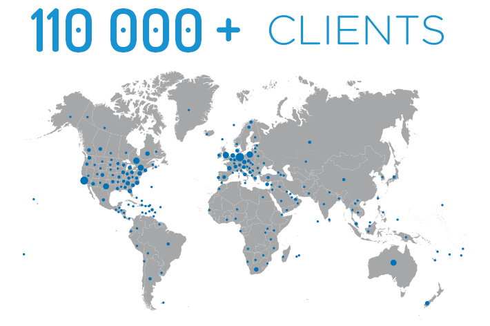 Clients Map Image 110k+ clients