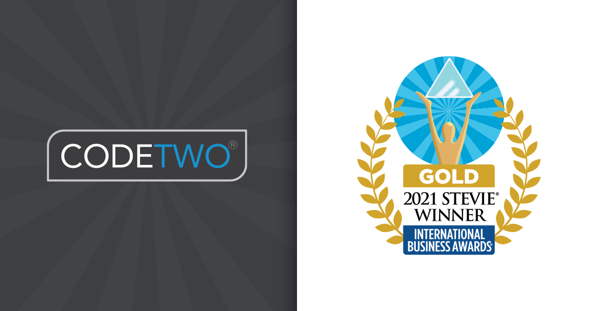 CodeTwo 2021 Stevie Winner blog OG