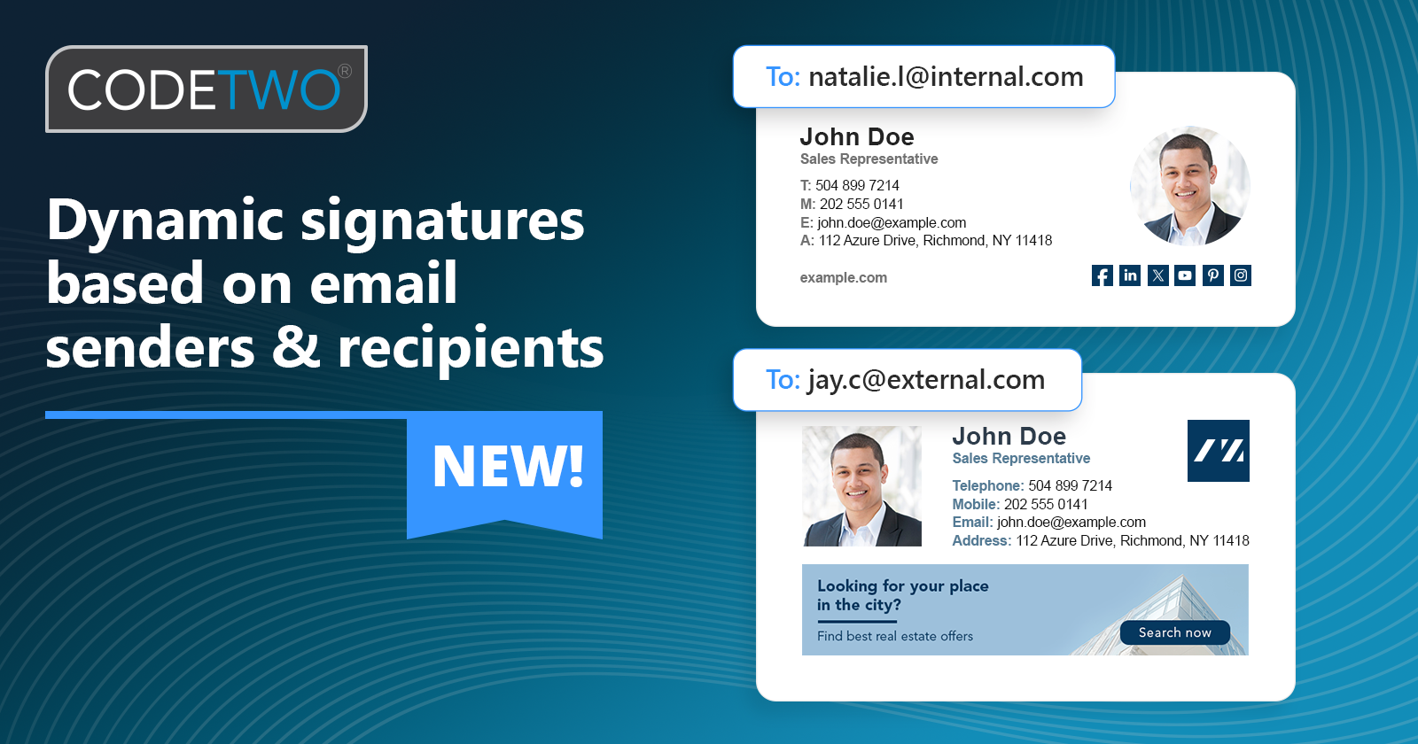 New feature: dynamic signatures for Outlook based on senders & recipients