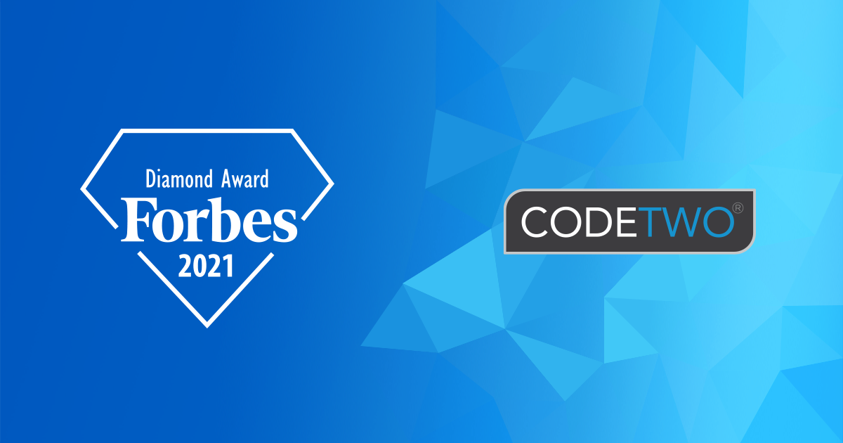 CodeTwo gets Forbes Diamond Award for 2021