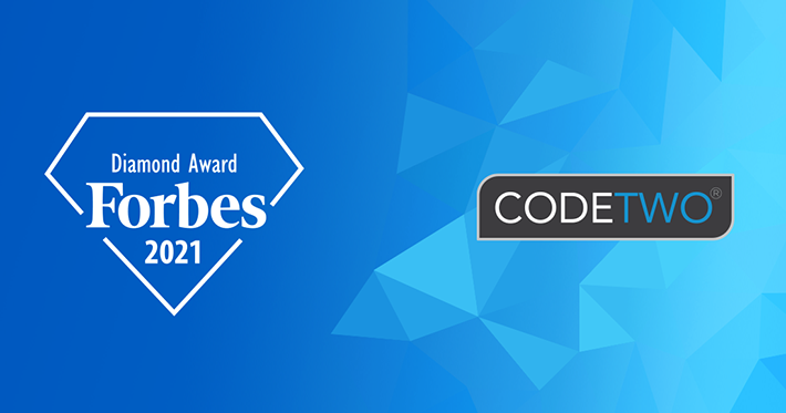 CodeTwo gets Forbes Diamond Award for 2021