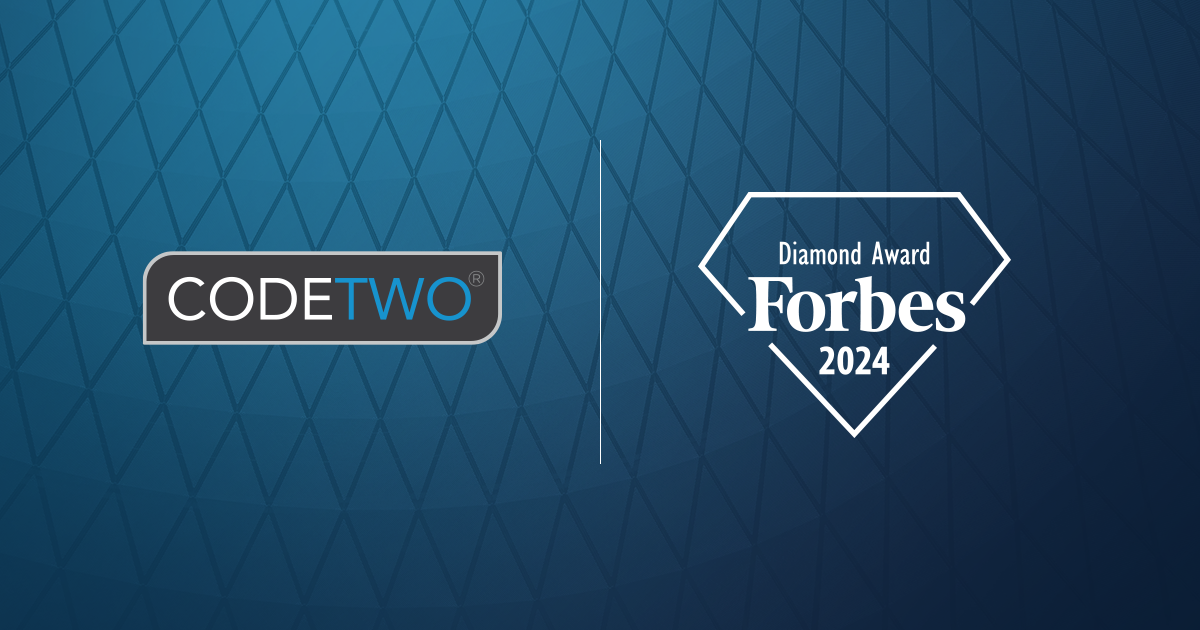 CodeTwo Received The 2024 Forbes Diamond Award CodeTwo Received The 2024 Forbes Diamond Award