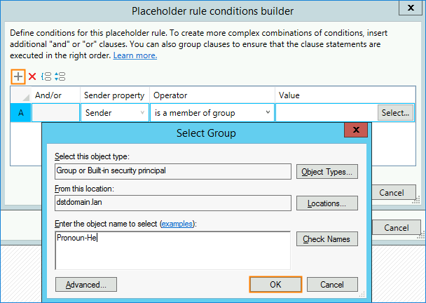 04 - Exchange Rules Pro, define dynamic placeholder condition