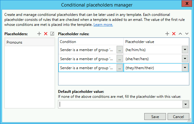05 - Exchange Rules Pro, add placeholder values