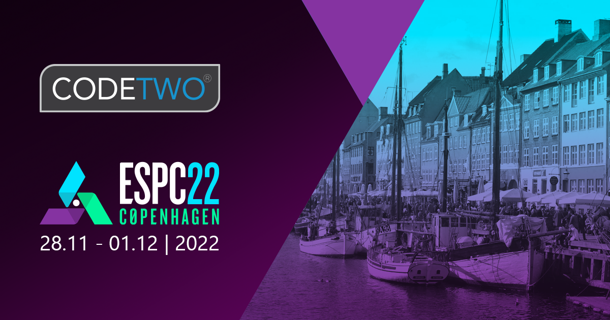 Meet CodeTwo at ESPC 2022 in Copenhagen