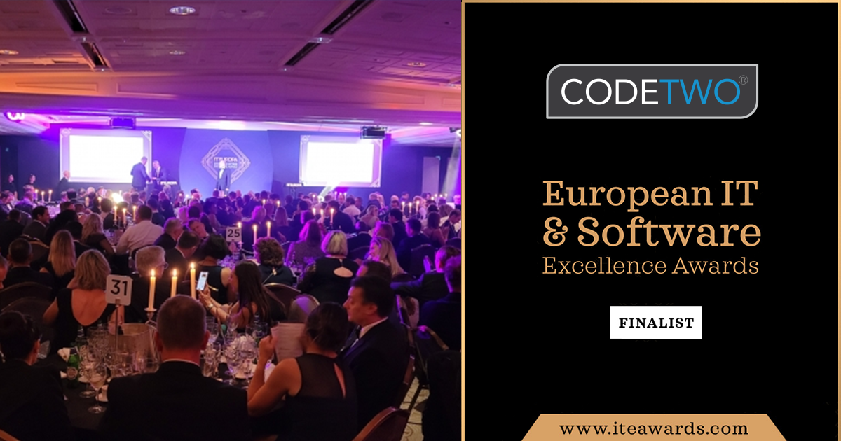 CodeTwo recognized in European IT & Software Excellence Awards 2021 OG