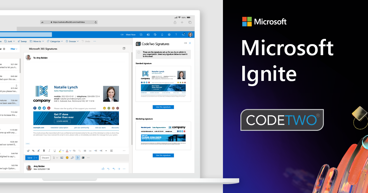 Ignite 2021: CodeTwo premieres automatic Outlook signatures based on recipients & more