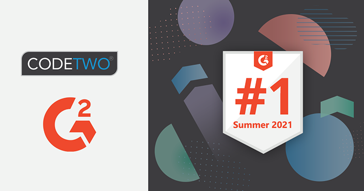 G2 Summer 2021 awards for CodeTwo software