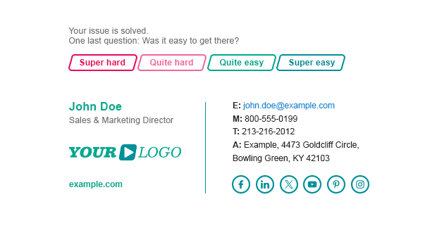 Email Survey Example - CES