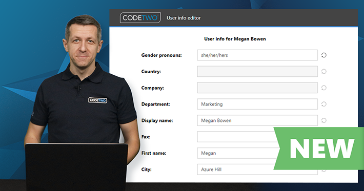 Let your IT or end users manage all contact information in email signatures