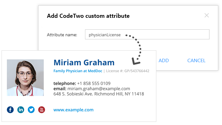 Add extra user details to email signatures