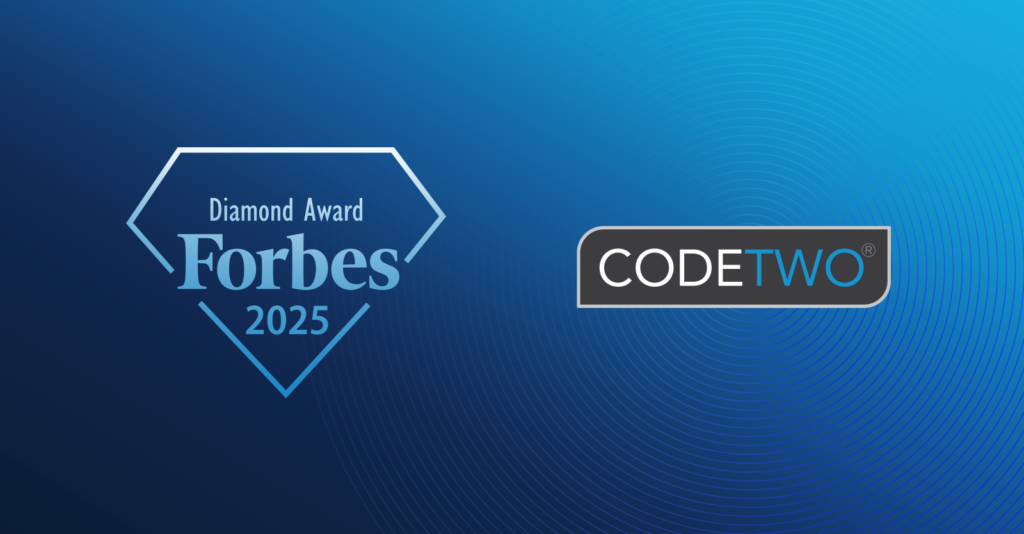 CodeTwo won the 2025 Forbes Diamond Award for mid-sized companies