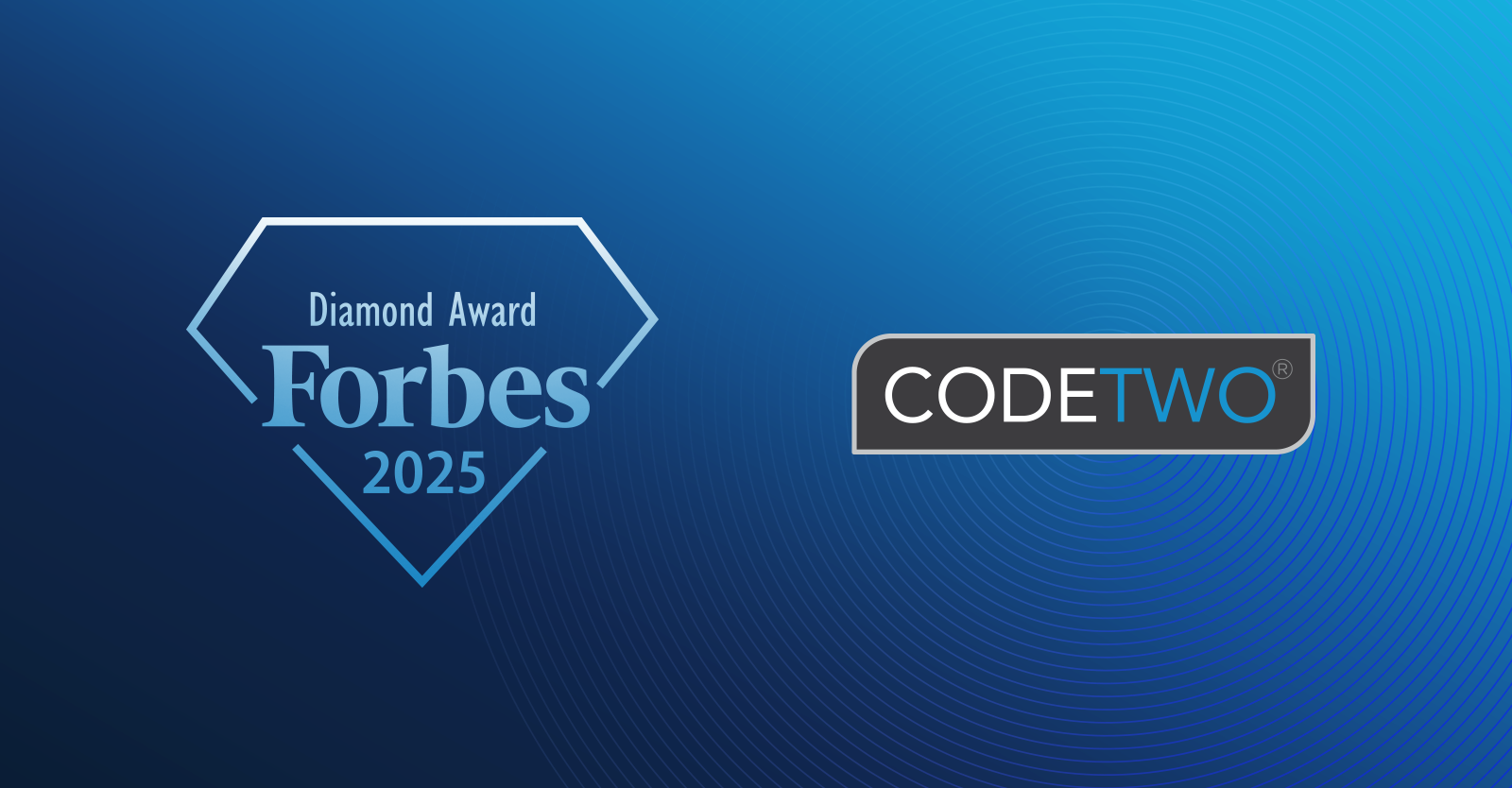CodeTwo won the 2025 Forbes Diamond Award for mid-sized companies
