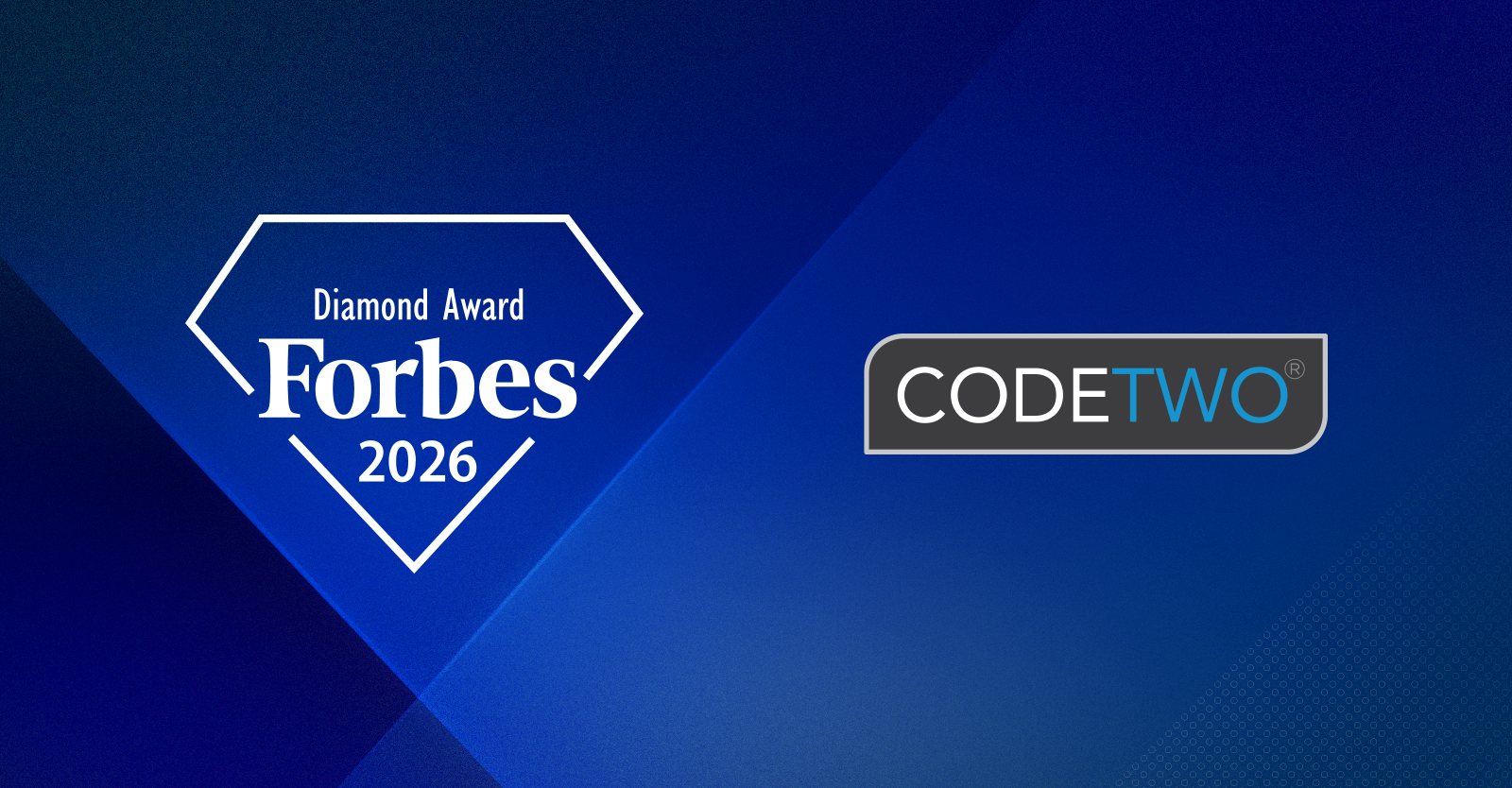 CodeTwo earns the 2026 Forbes Diamond Award for fastest-growing companies