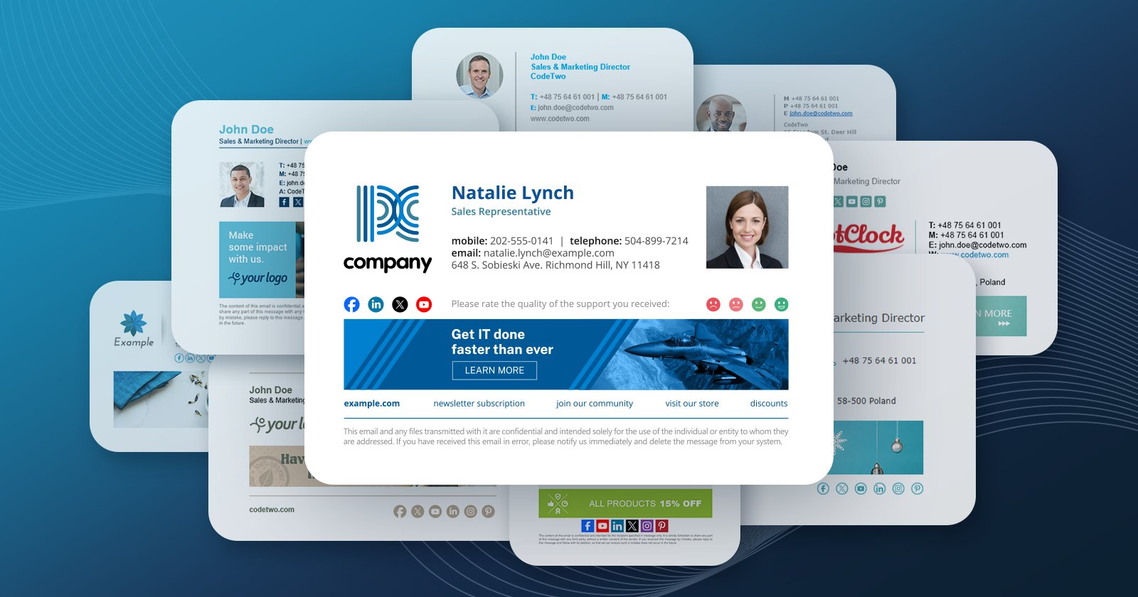 Create the perfect email signature with our free signature generator