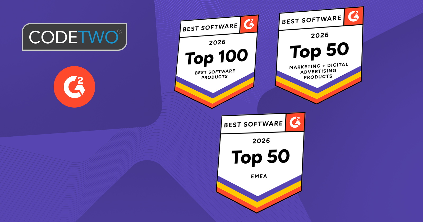 G2’s 2026 Best Software Awards: CodeTwo Email Signatures 365 is the top signature tool