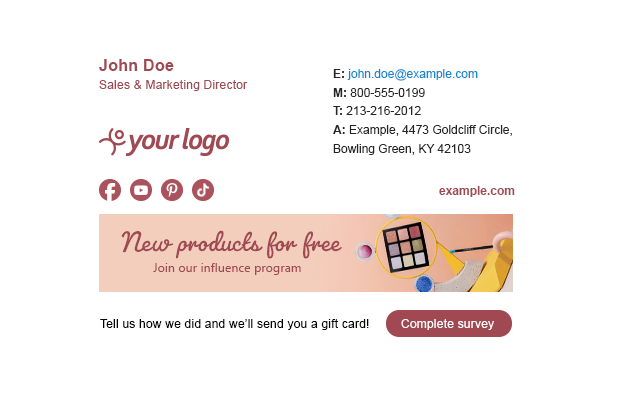 Great Email survey CTA idea