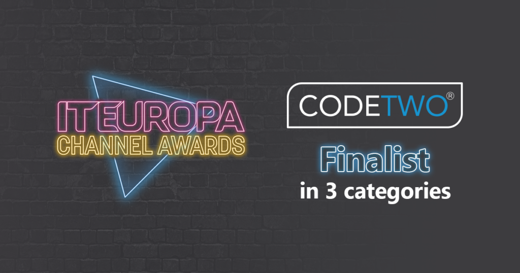 CodeTwo as a finalist in IT Europa Channel Awards 2022