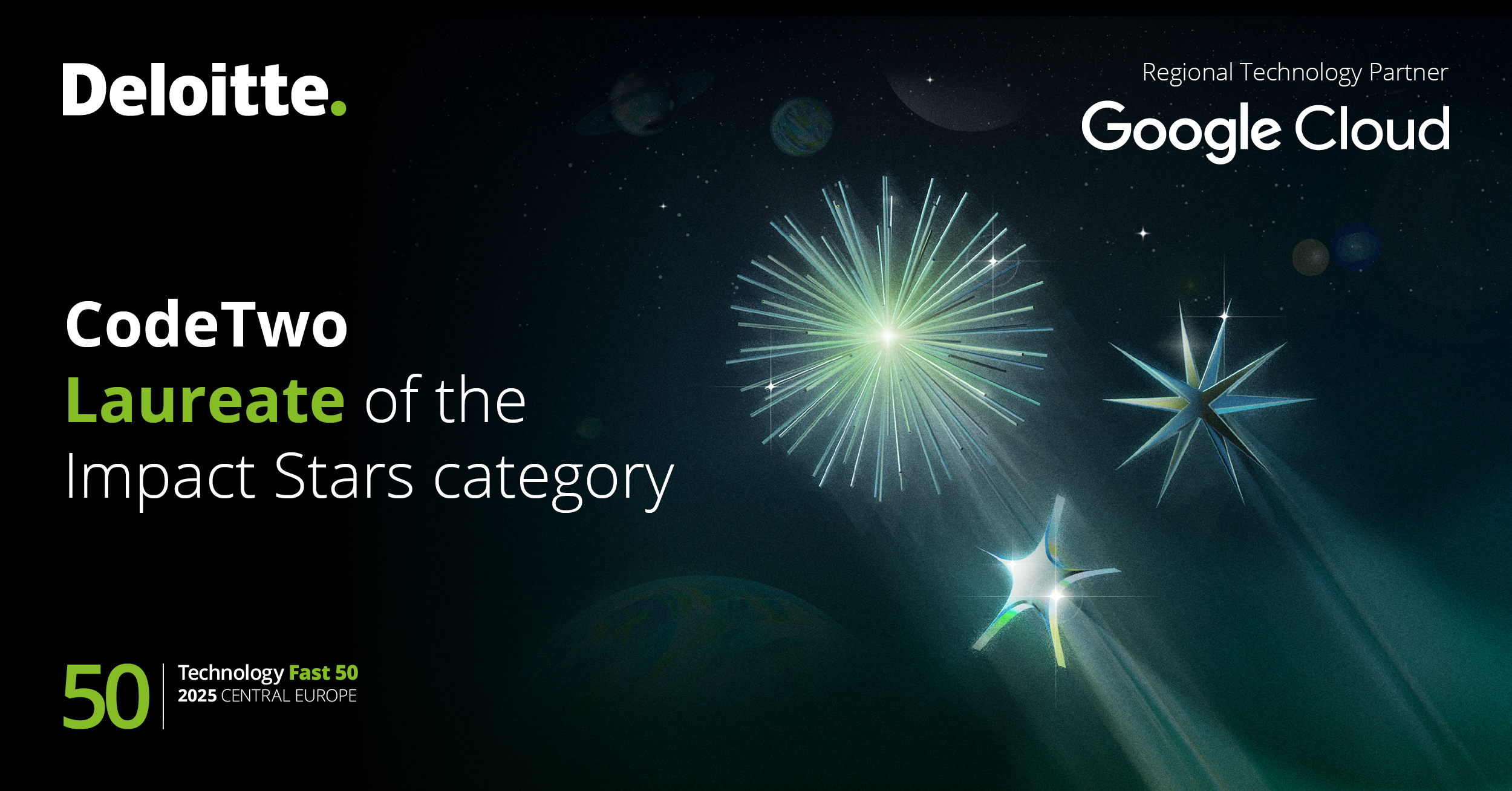 CodeTwo gets the Deloitte Technology Fast 50 Impact Stars award!