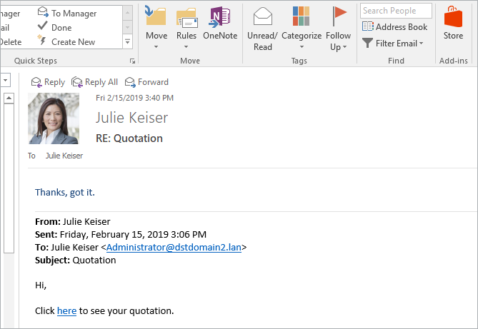 Keyword removed from reply