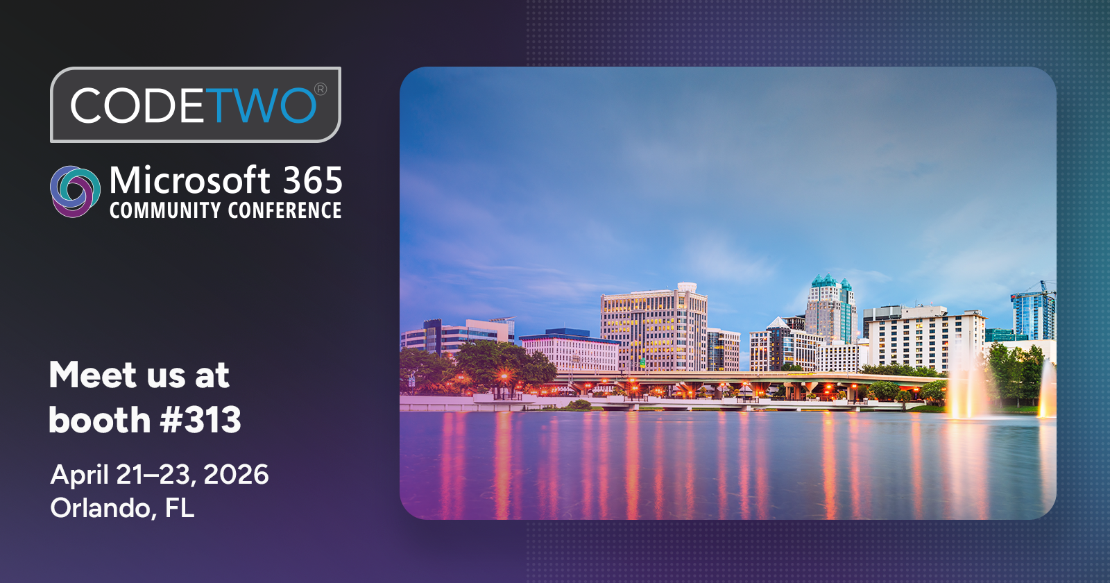 Meet CodeTwo at M365Con26 in Orlando, Florida