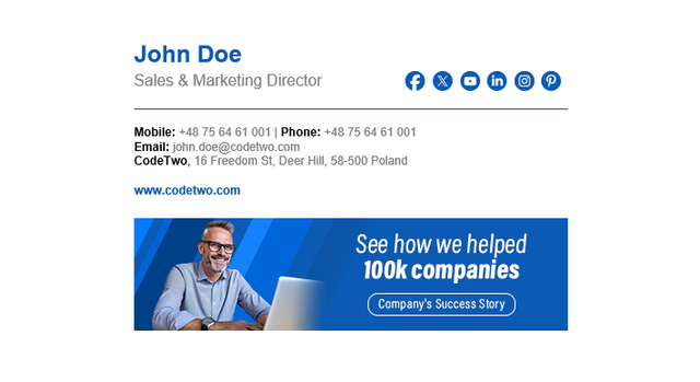 Marketing collateral - How we helped 100k companies